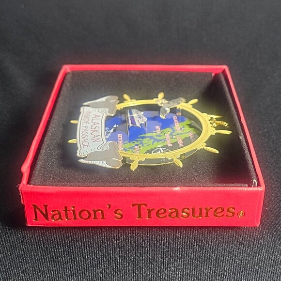 Nations Treasures Genuine Solid Brass Alaska Ornament - Picture 5 of 8